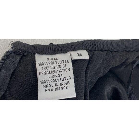 NWT Enchanted Black & Silver Sequin Beaded Chain Straps Backless mini Dress SZ 6 - Picture 6 of 16